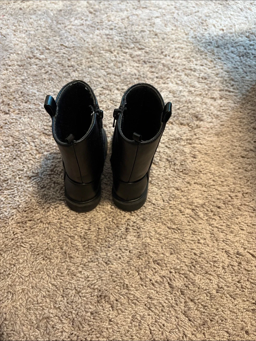 Old Navy Black Mid-Calf Kids Zip Boots